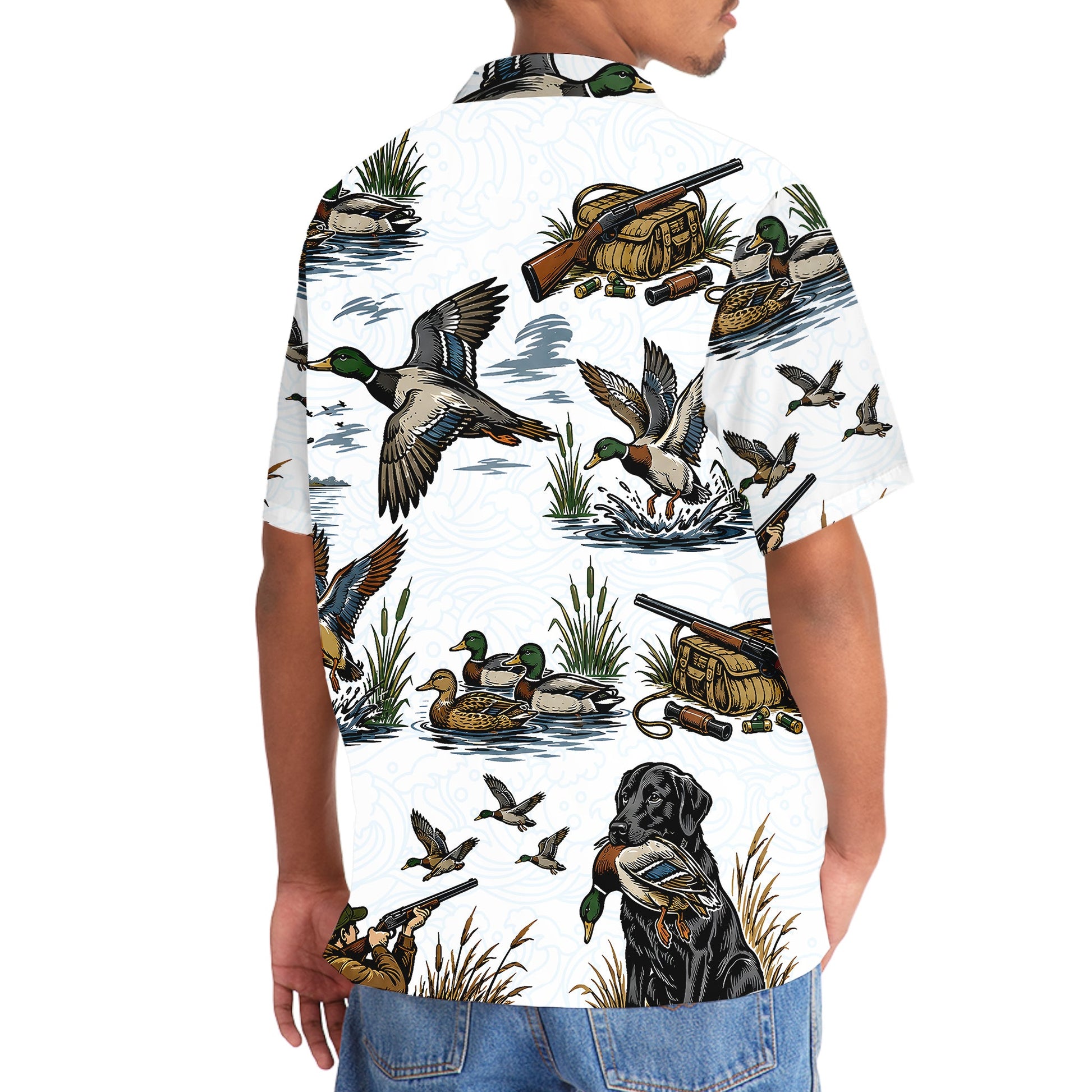 Duck Hunting Pattern Hawaiian Shirt