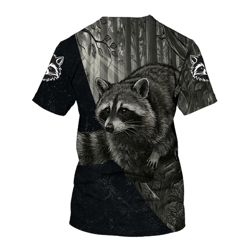 Grey Woods Raccoon - Elite Hunting All Over Print Shirt