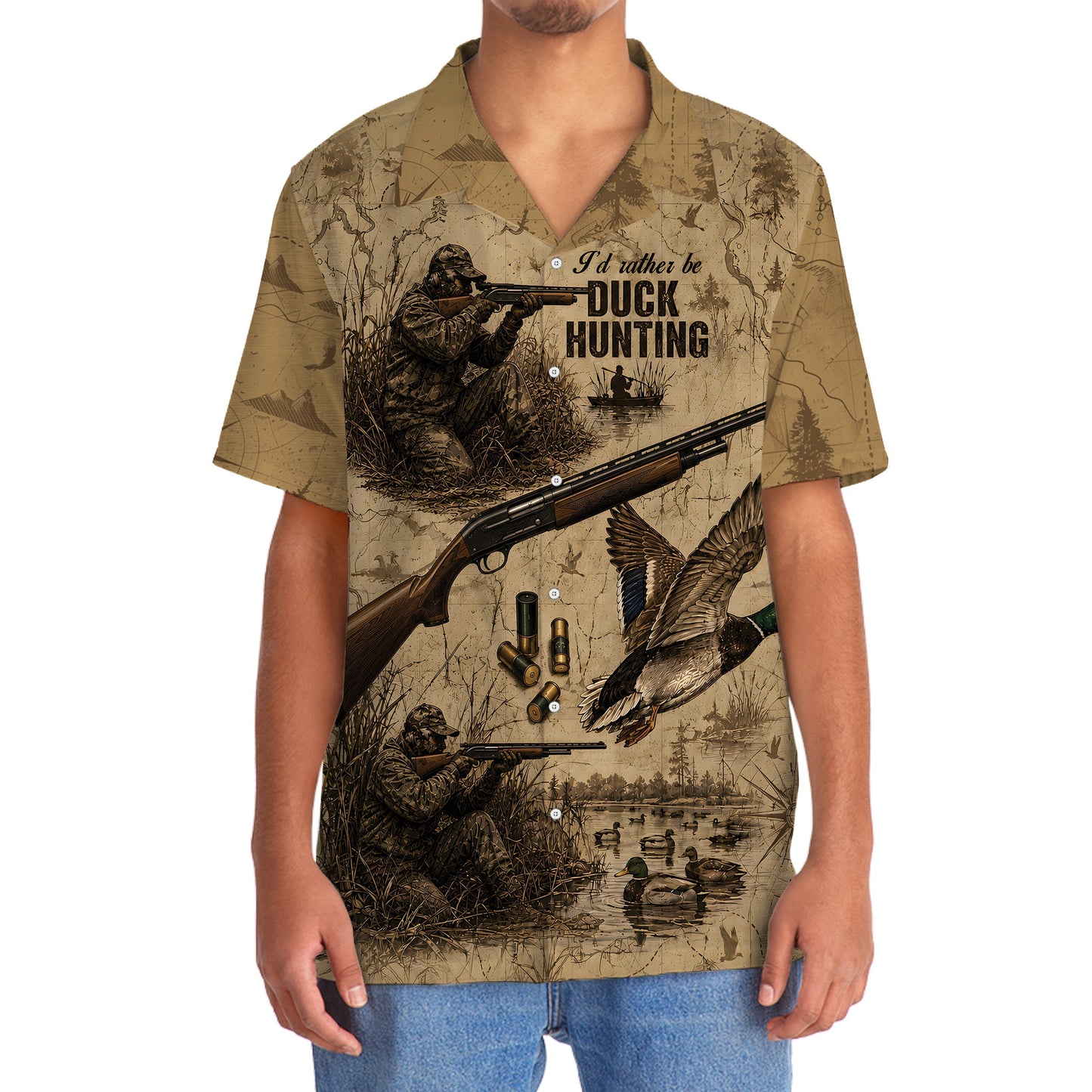 Vintage Mallard Duck Hunting Hawaiian Shirt