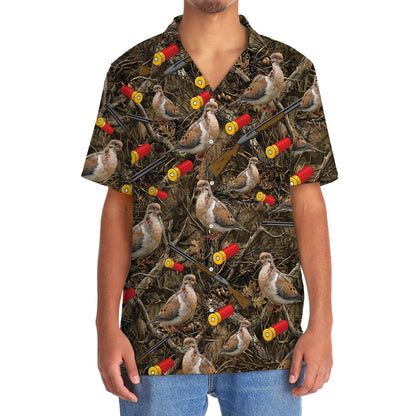Vintage Camouflage Mourning Dove Hunting Hawaiian Shirt