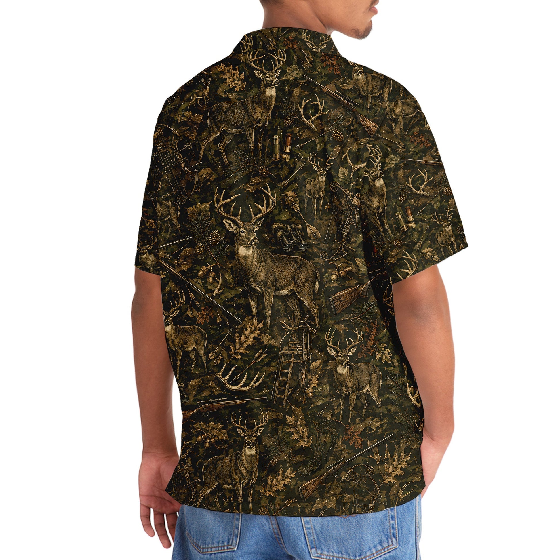 Vintage Deer Hunting Hawaiian Shirt