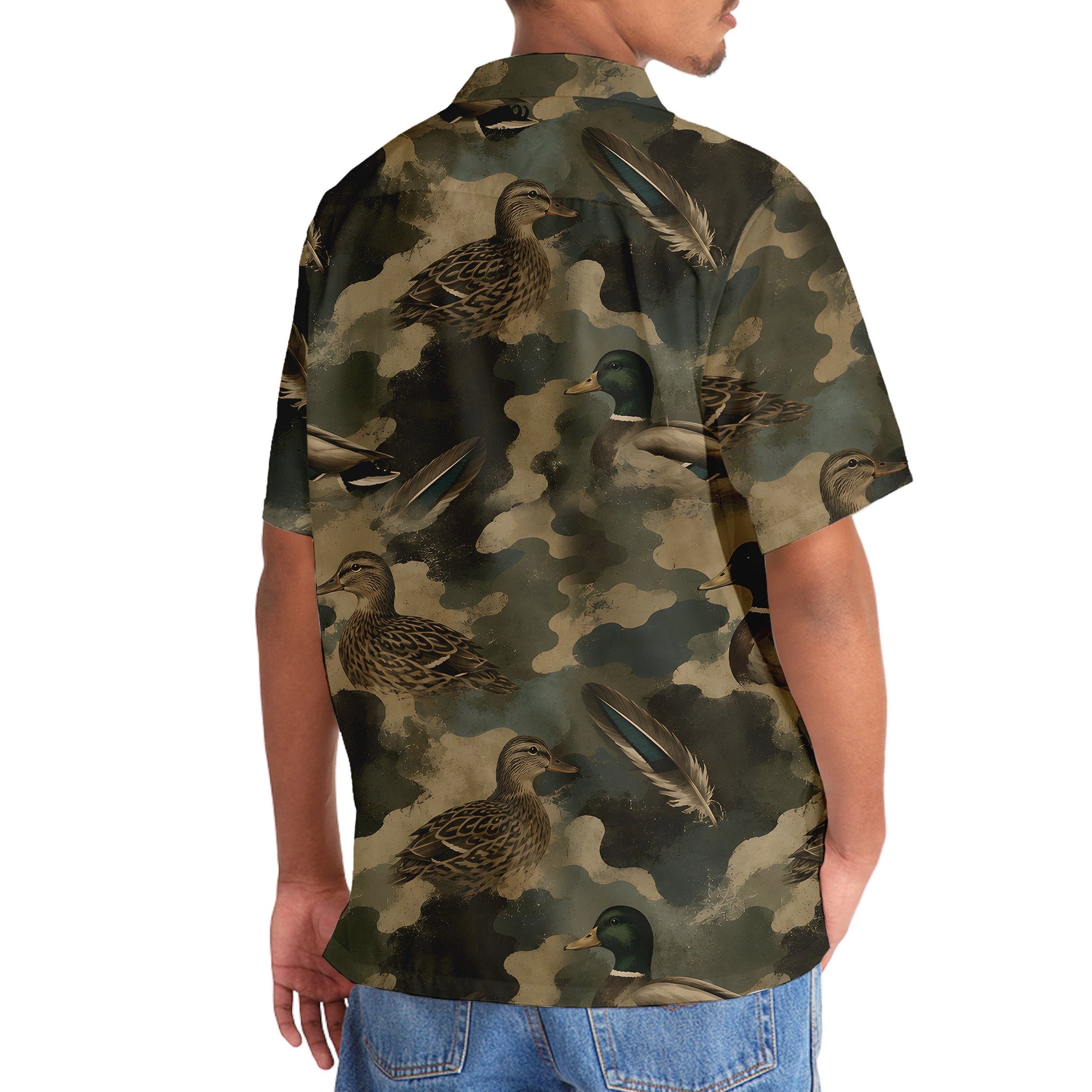 Duck Camouflage Graphic Pattern Hawaiian Shirt