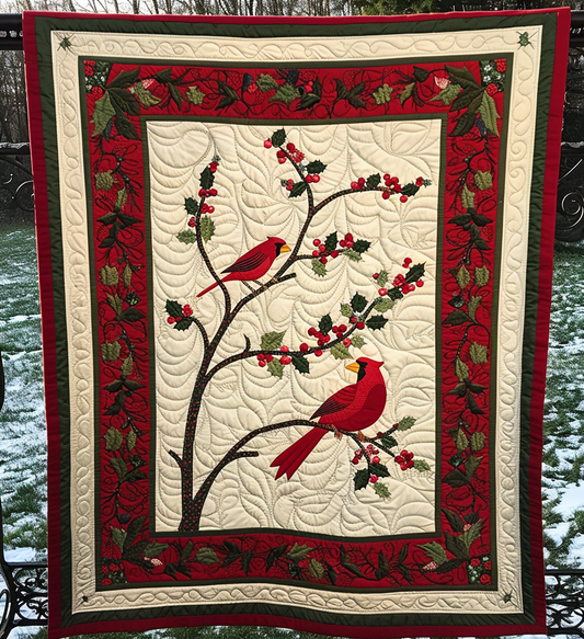 Scarlet Perch Quilted Blanket - Throw (55" x 60")