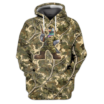Dove Hunting Camouflage Funny All Over Print Shirt