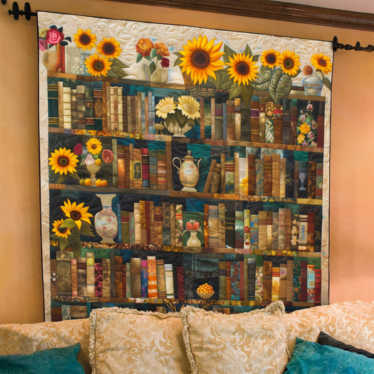 Manuscript Maze Quilted Blanket - Throw (55" x 60")