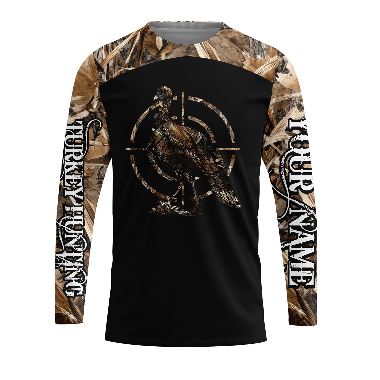 Custom Name Turkey Hunting Camo Grass All Over Print Shirt