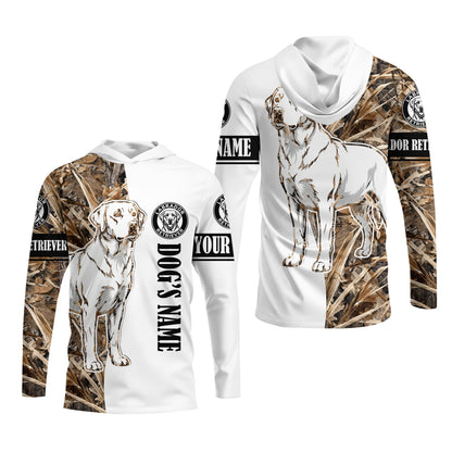 Custom Labrador Retriever Dog Camo Dry Grass All Over Print Shirt