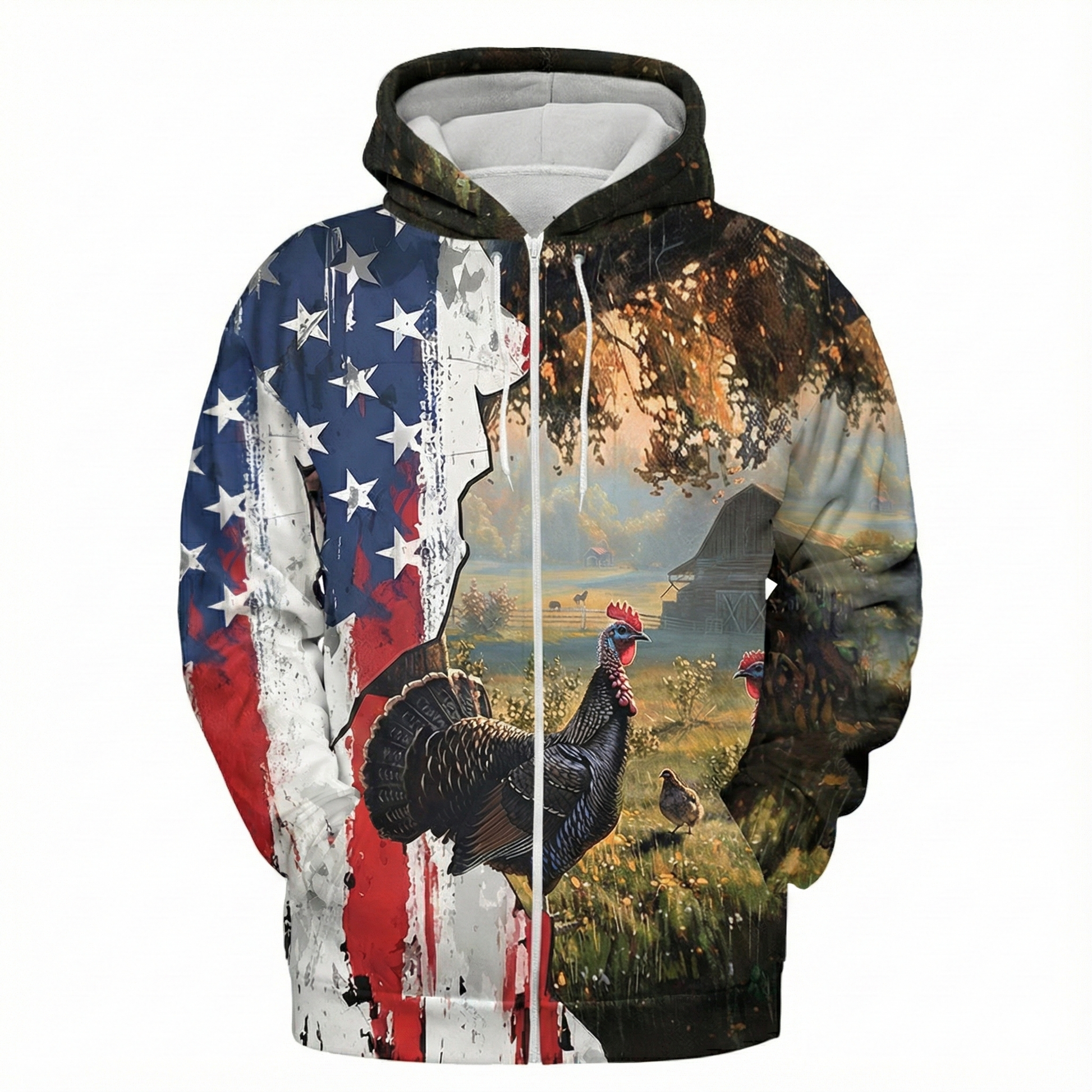 Realistic Patriotic Turkey  Peaceful All Over Print Shirt