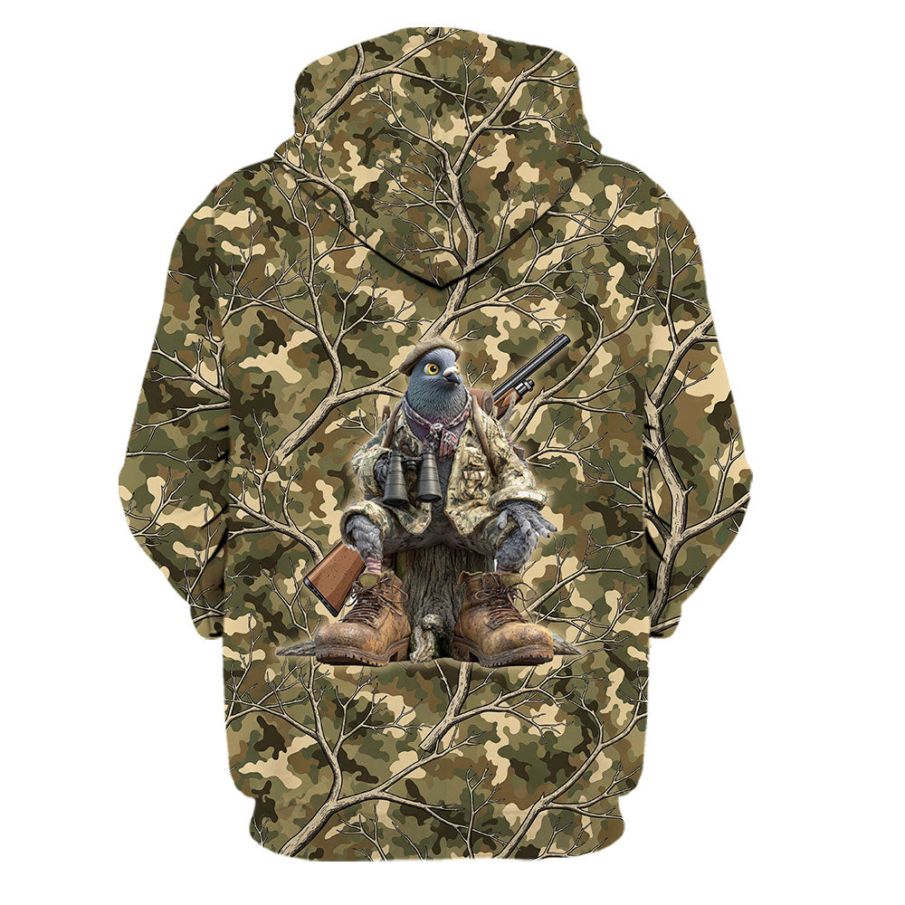 Funny Dove Hunting Camouflage All Over Print Shirt