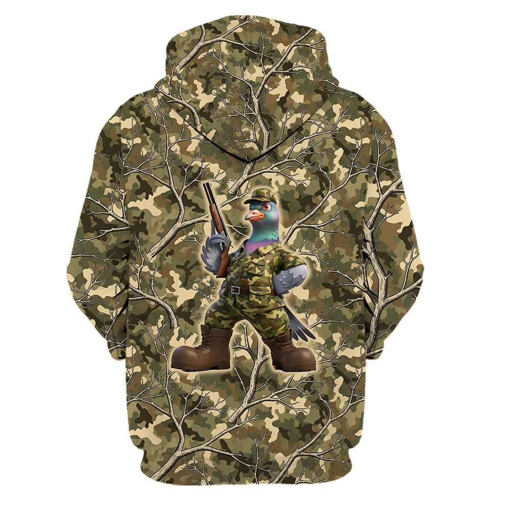 Dove Hunting Camouflage Funny All Over Print Shirt