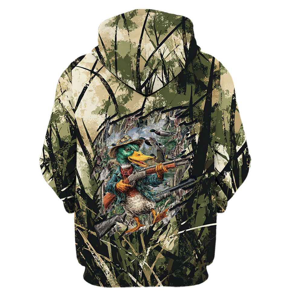 America Mallard Duck Hunting Camo All Over Print Shirt