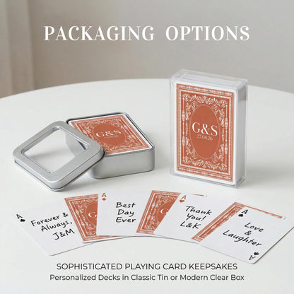Custom Playing Cards Deck Personalized Wedding Guest Book Alternative - Unique Wedding Playing Cards