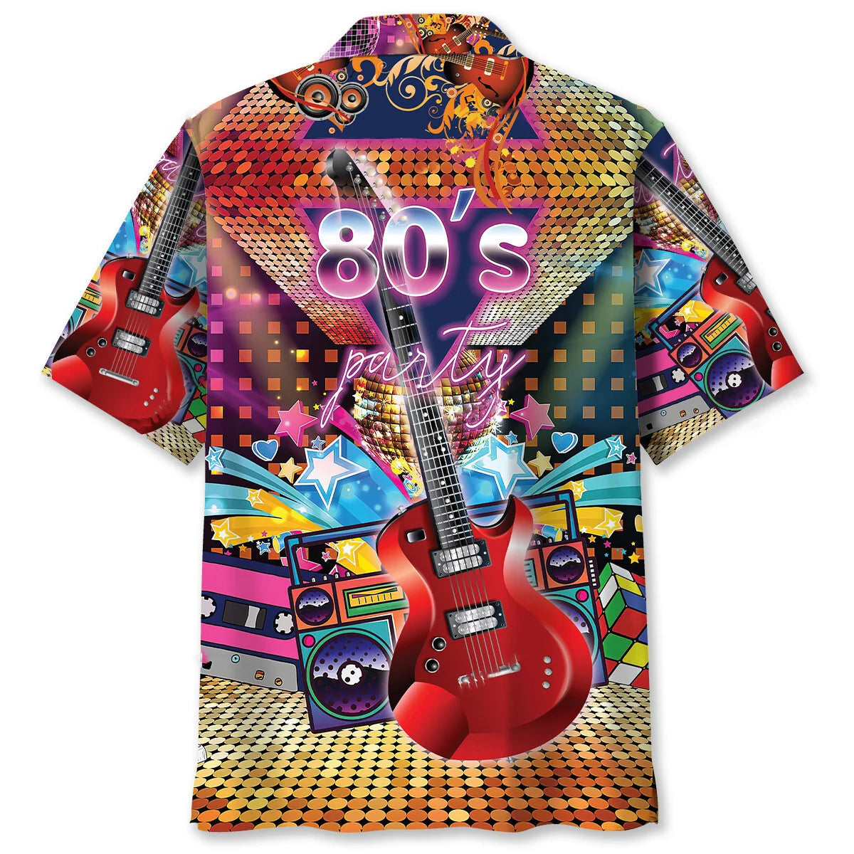 80 S Party Hawaiian Shirt - M - hawaiian shirt