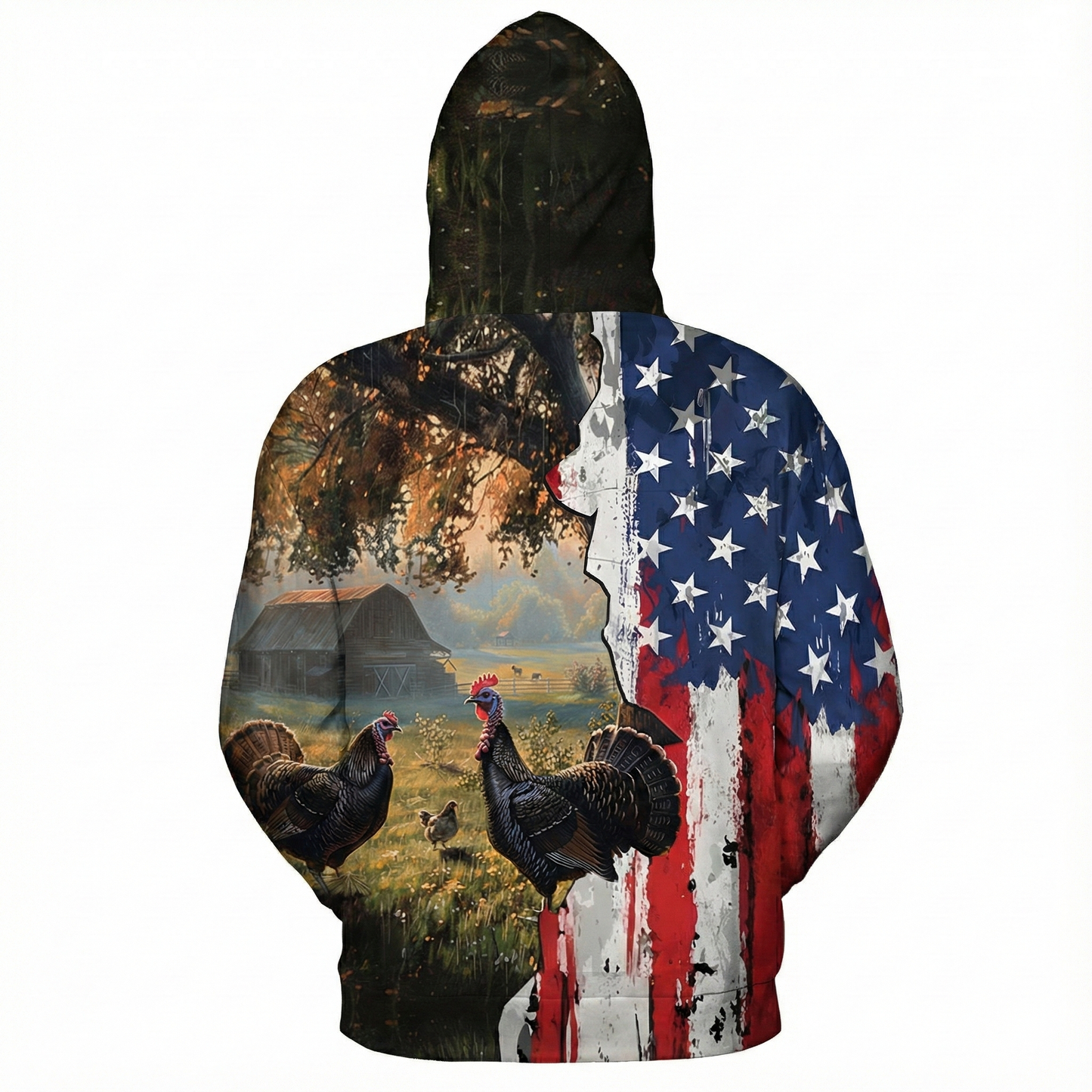Realistic Patriotic Turkey  Peaceful All Over Print Shirt