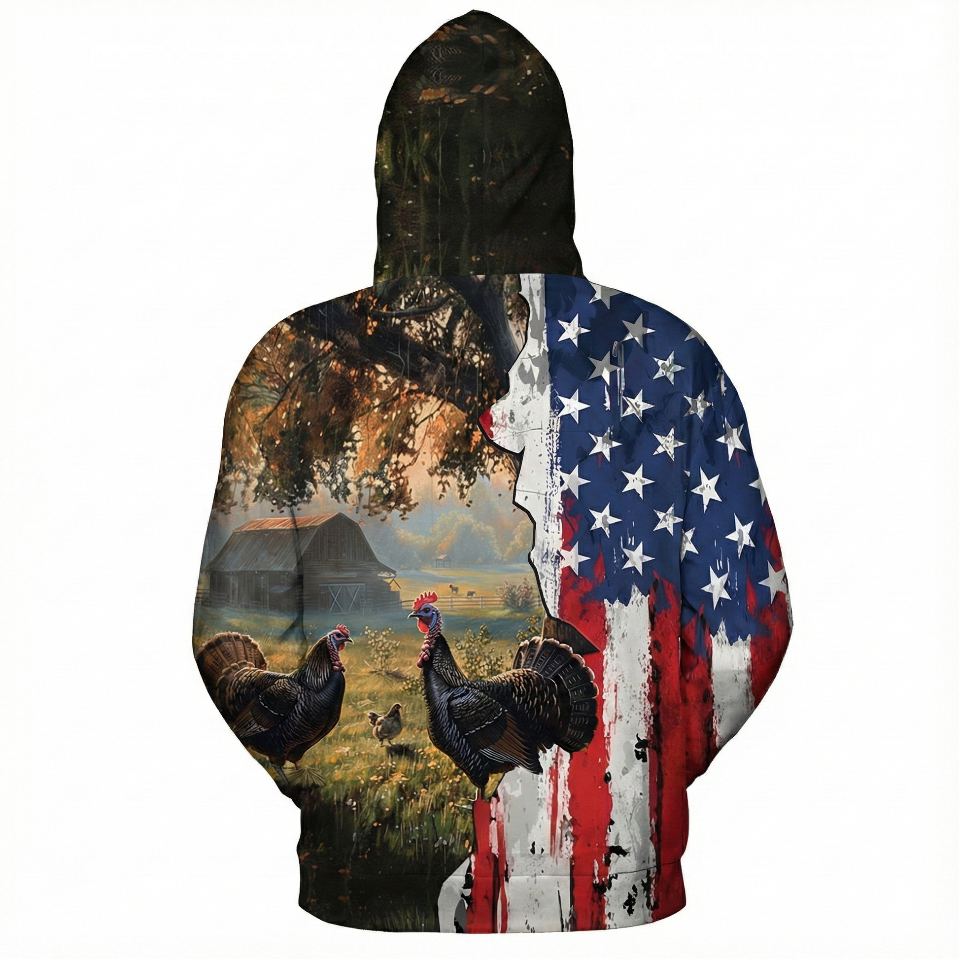 Realistic Patriotic Turkey  Peaceful All Over Print Shirt