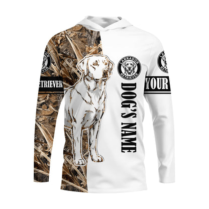 Custom Labrador Retriever Dog Camo Dry Grass All Over Print Shirt