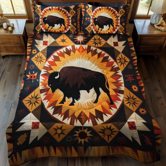 Prairie Monarch 3-Piece Quilted Bedding Set - Single (59" x 70")