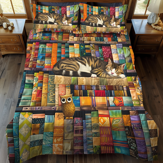 Novel Nook 3-Piece Quilted Bedding Set - Single (59" x 70")