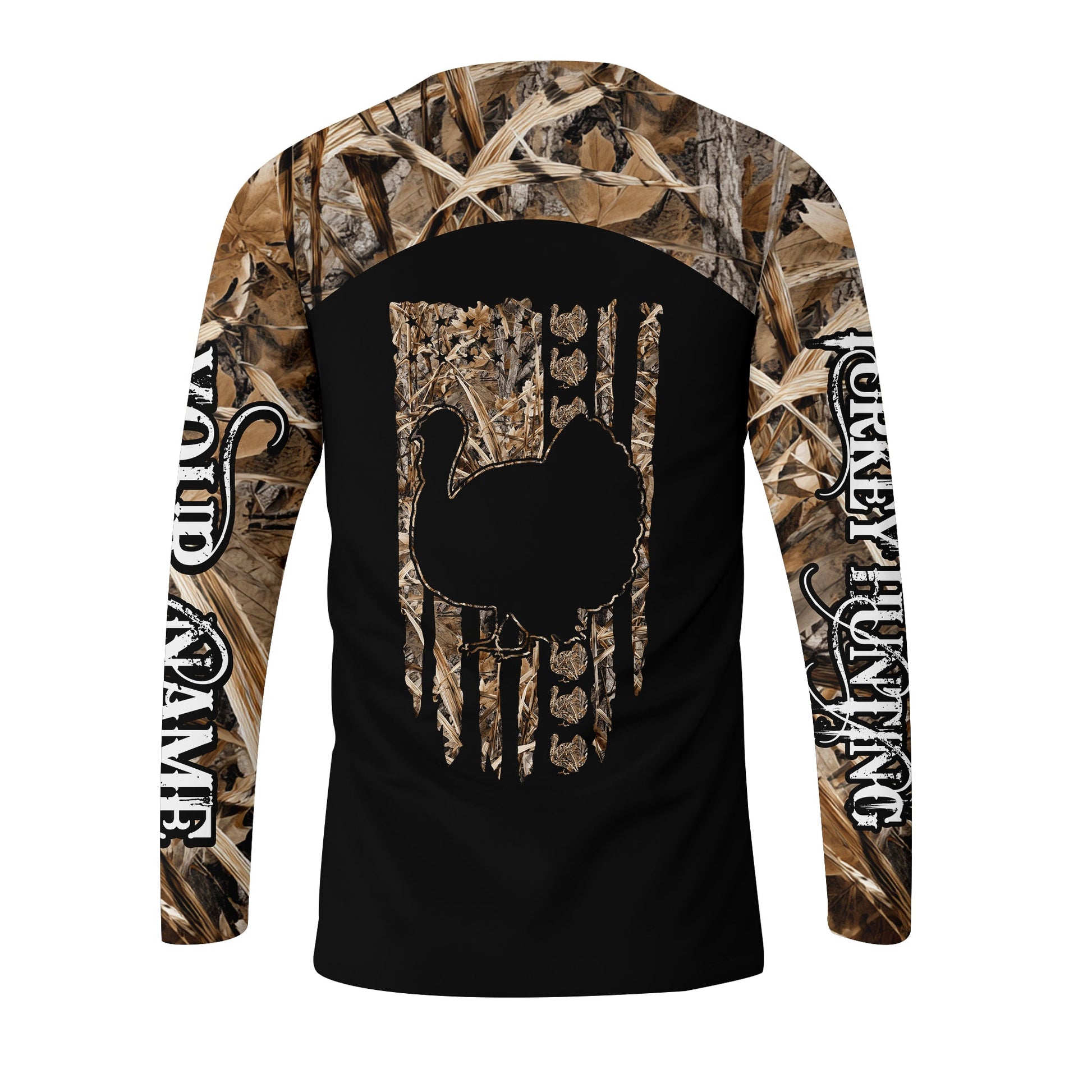 Custom Name Turkey Hunting Camo Grass All Over Print Shirt