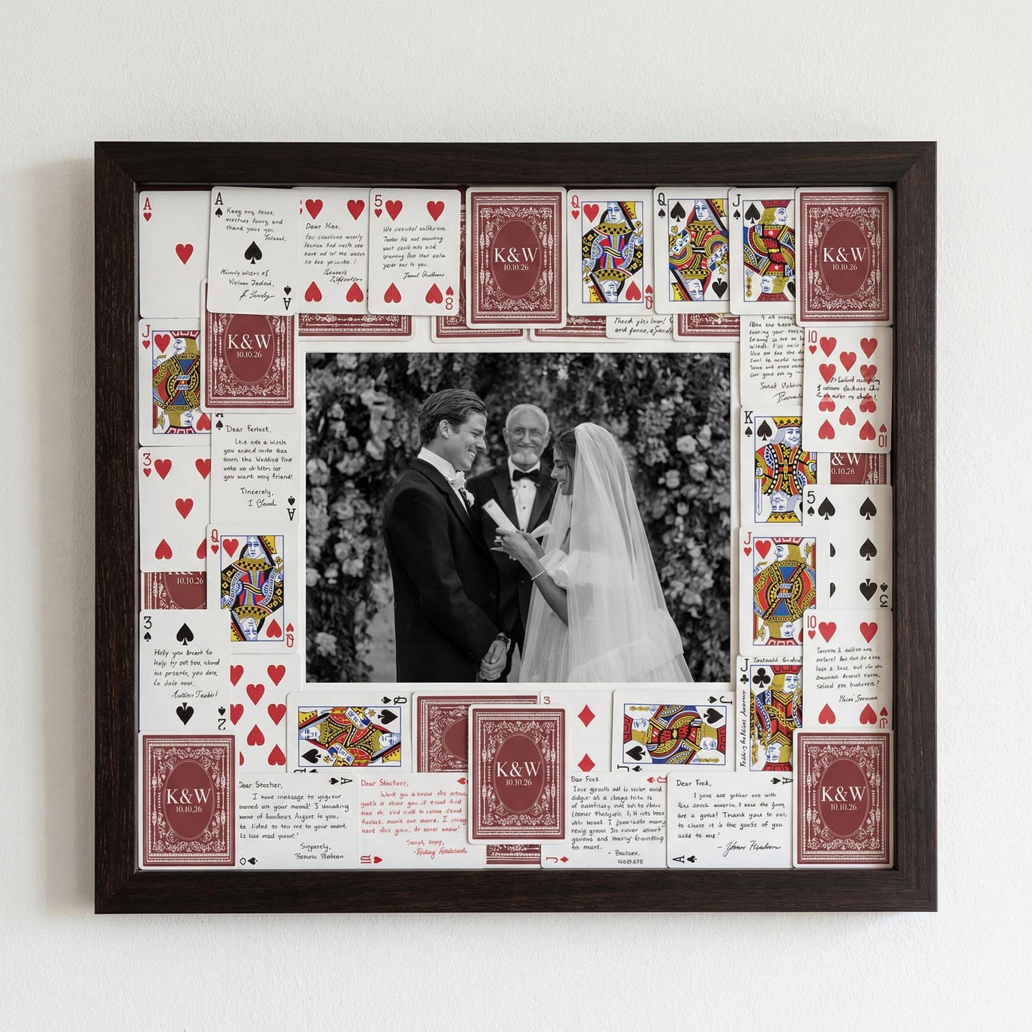 Custom Playing Cards Deck Personalized Wedding Guest Book Alternative - Unique Wedding Playing Cards