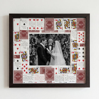 Custom Playing Cards Deck Personalized Wedding Guest Book Alternative - Unique Wedding Playing Cards