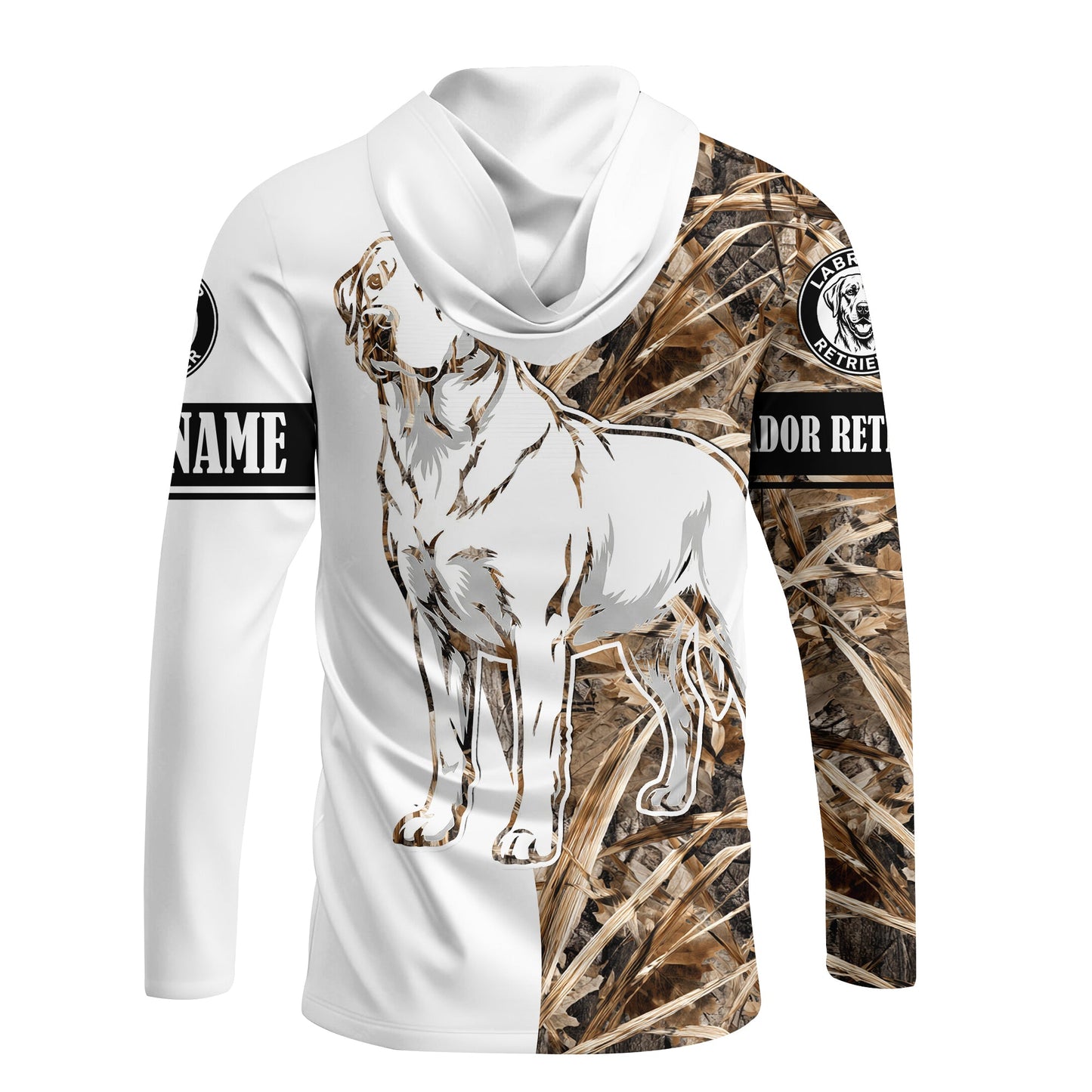 Custom Labrador Retriever Dog Camo Dry Grass All Over Print Shirt