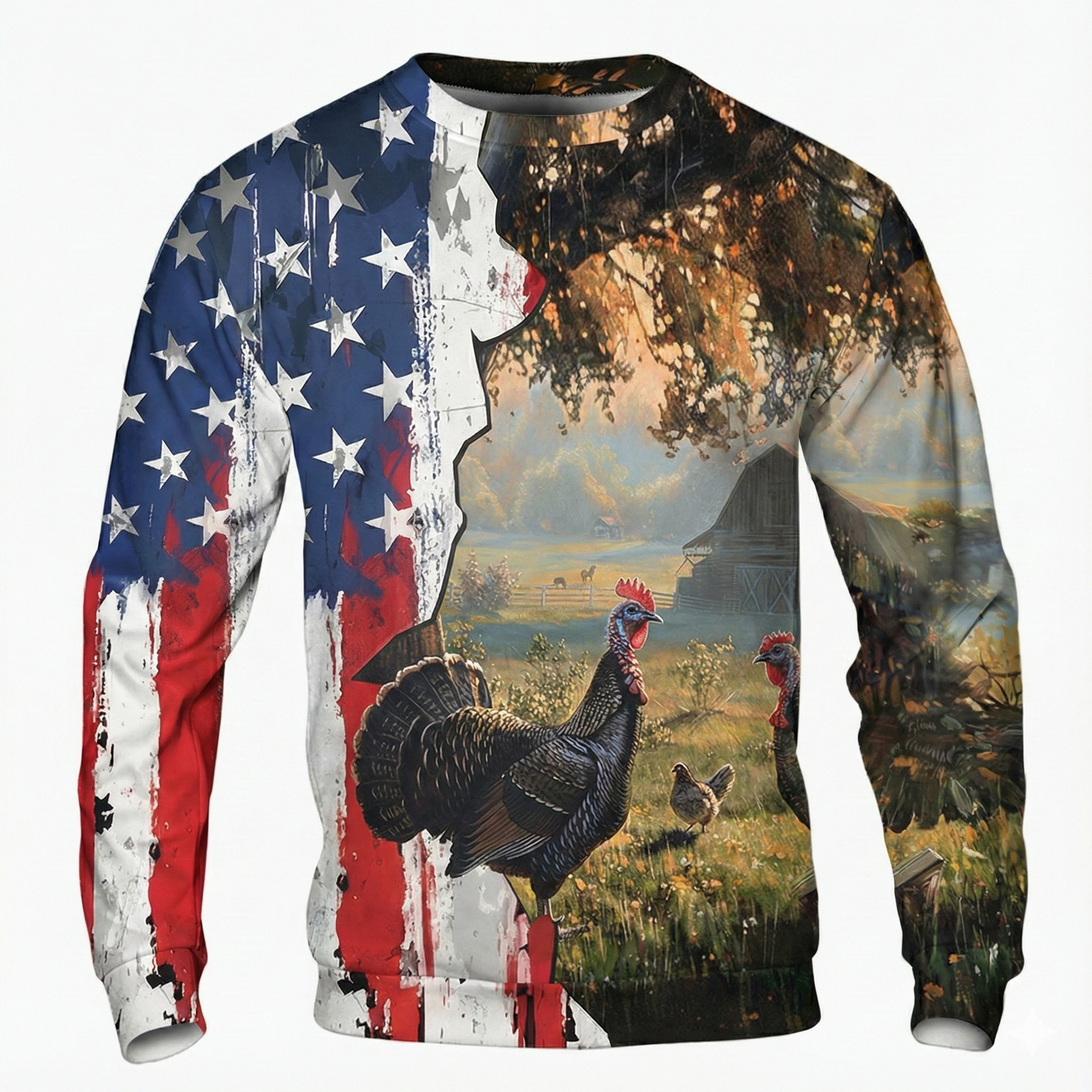 Realistic Patriotic Turkey  Peaceful All Over Print Shirt