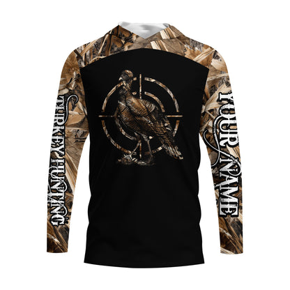 Custom Name Turkey Hunting Camo Grass All Over Print Shirt