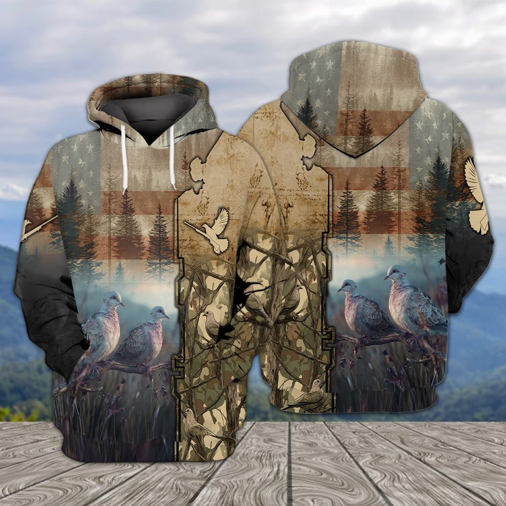 Camouflage Dove Hunting All Over Print Shirt