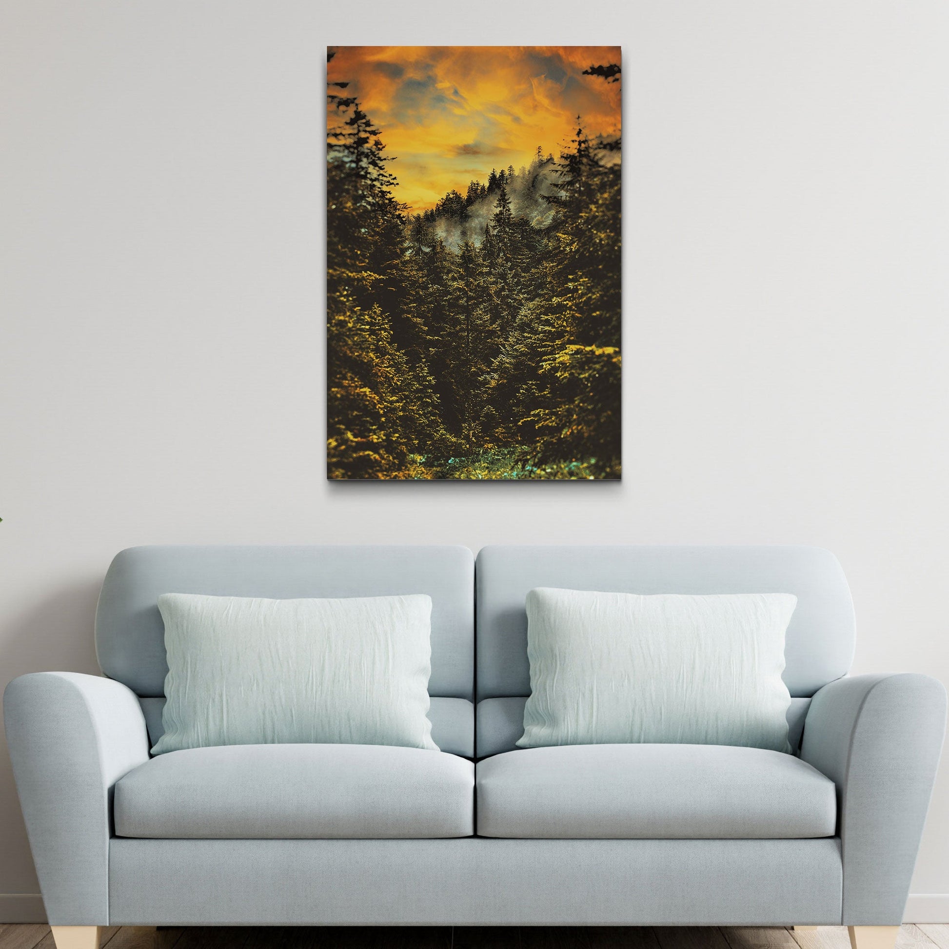 Into The Pine Trees Canvas Wall Art