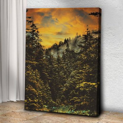 Into The Pine Trees Canvas Wall Art