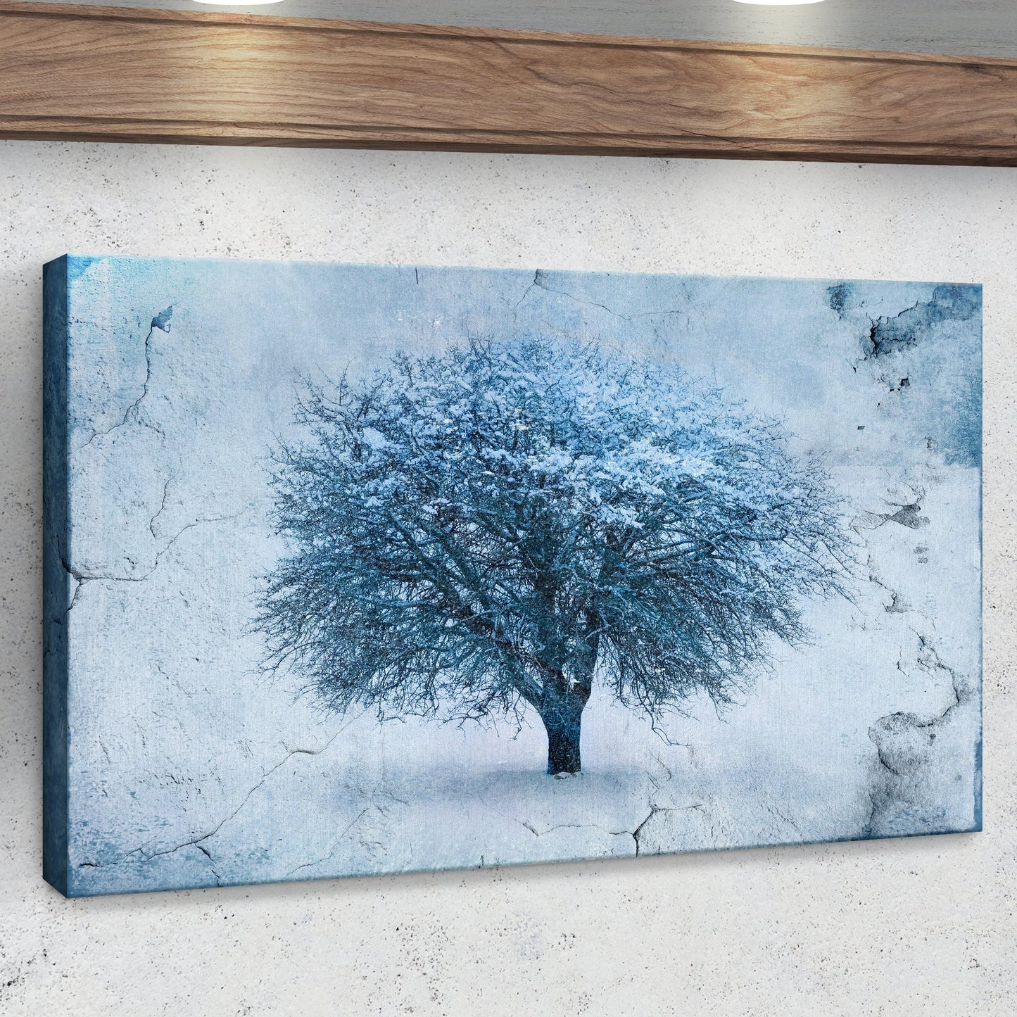 Winter Frost Tree Canvas Wall Art
