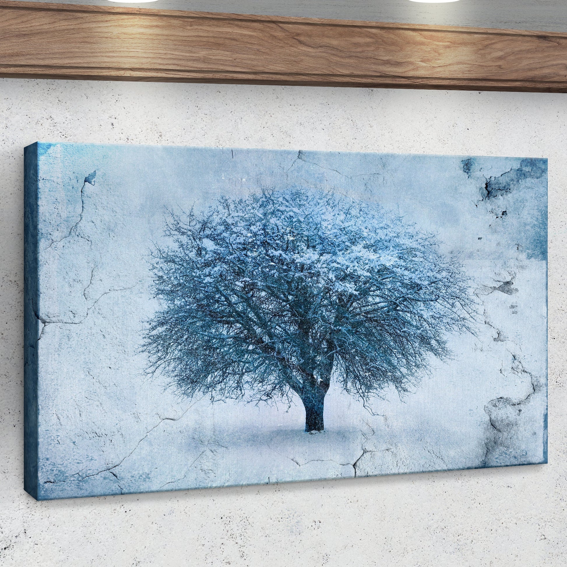 Winter Frost Tree Canvas Wall Art