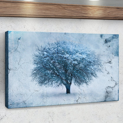 Winter Frost Tree Canvas Wall Art