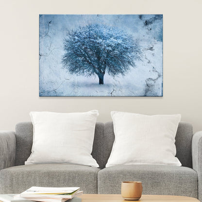 Winter Frost Tree Canvas Wall Art