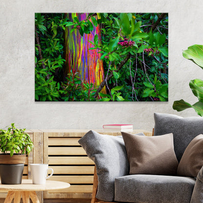 Rainbow Eucalyptus Tree Canvas Wall Art II