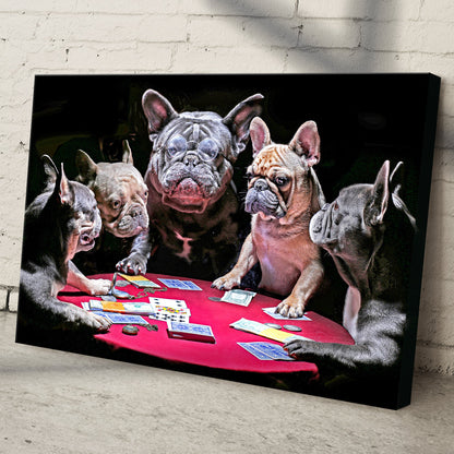 Poker Dog Players Canvas Wall Art (Free Shipping)
