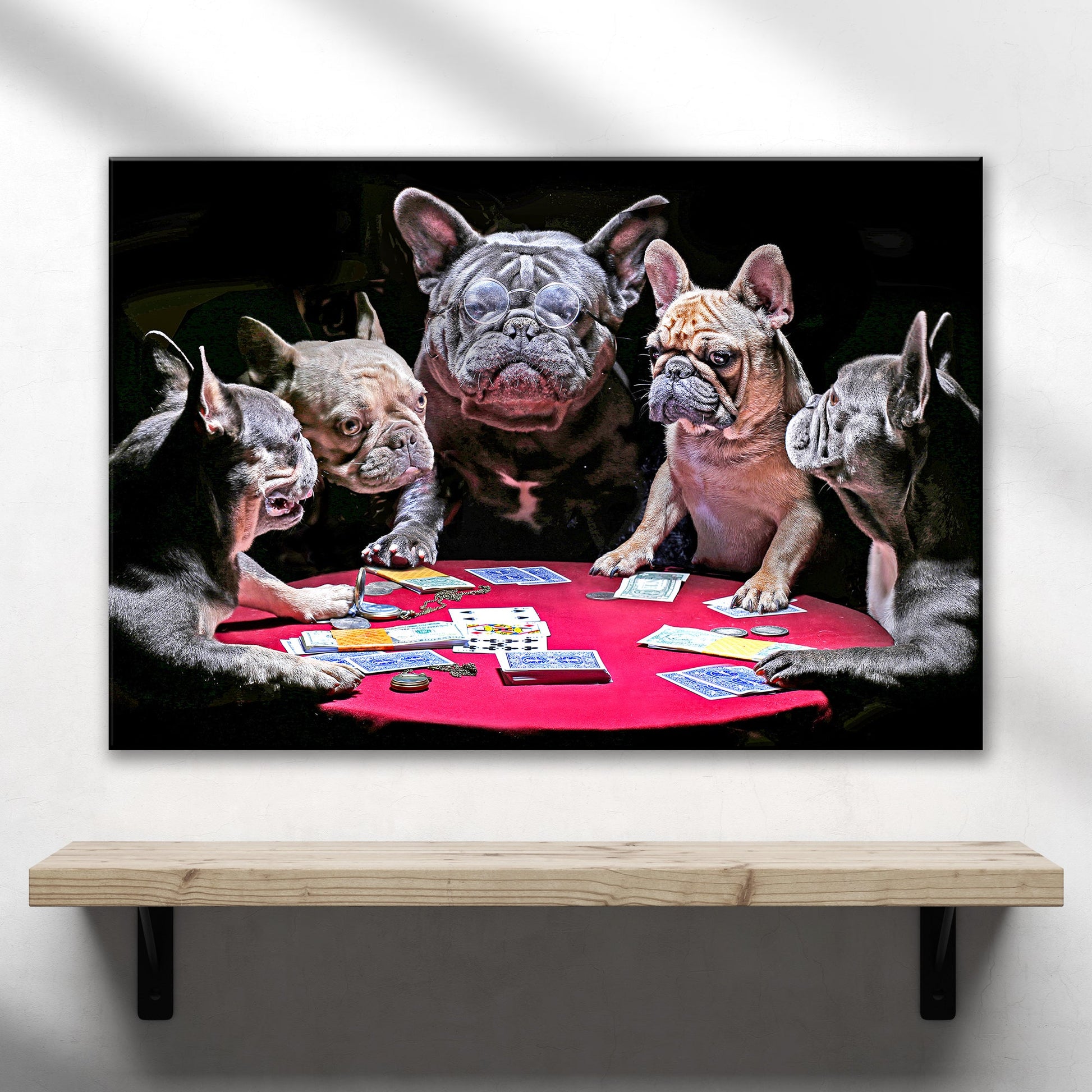 Poker Dog Players Canvas Wall Art (Free Shipping)