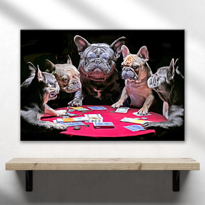 Poker Dog Players Canvas Wall Art (Free Shipping)