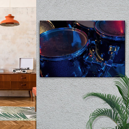 Drums Up Close Canvas Wall Art