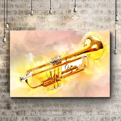 Trumpet Watercolor Canvas Wall Art