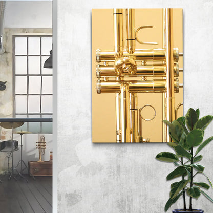 Trumpet Up Close Canvas Wall Art