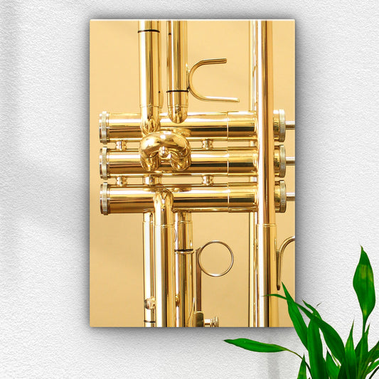 Trumpet Up Close Canvas Wall Art