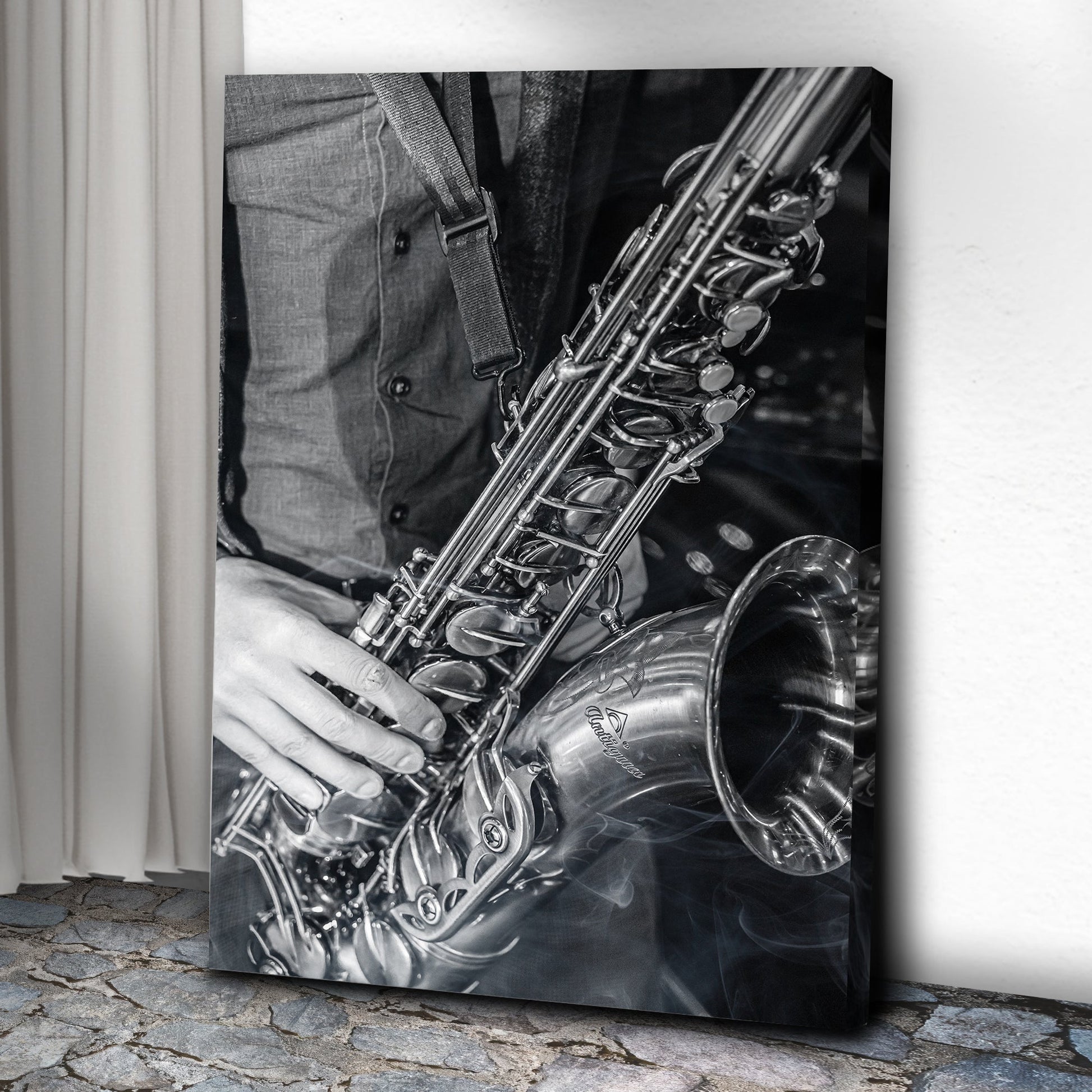 Music Genres Jazz Monochrome Canvas Wall Art