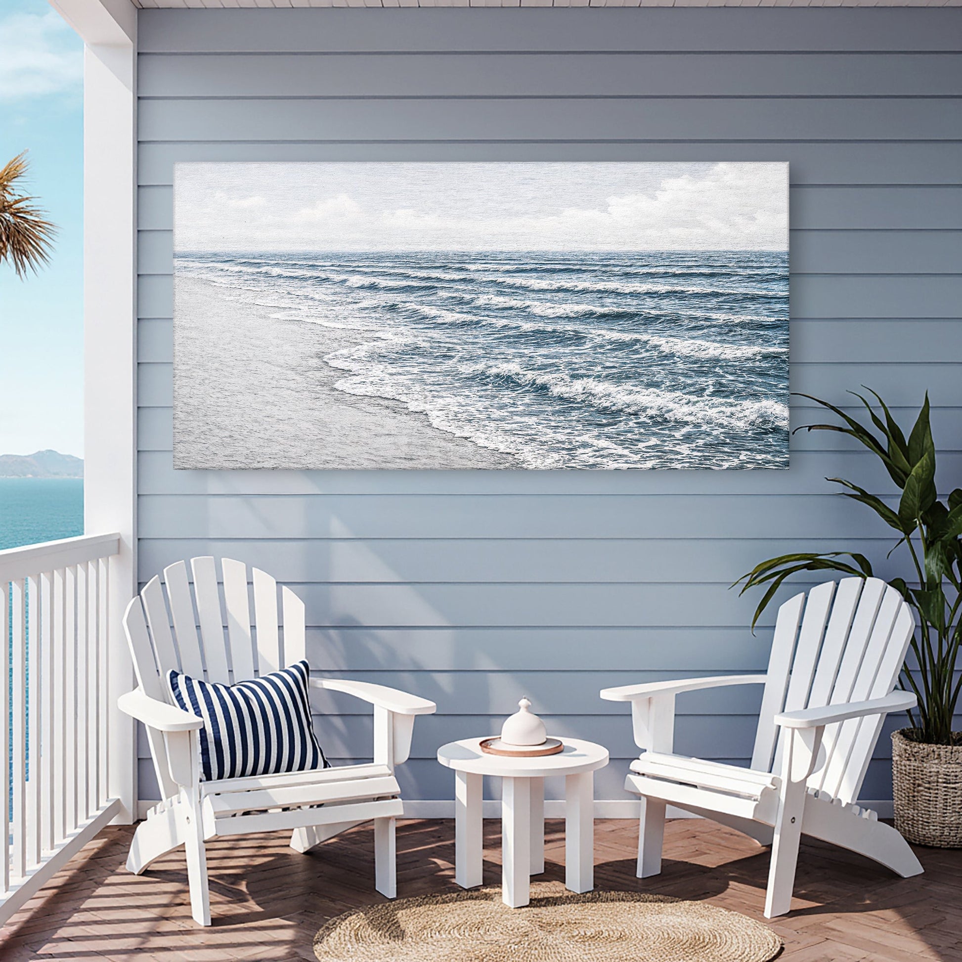 Abstract Beach Shore Wall Art IV