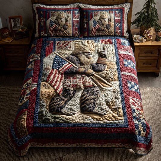 American Bigfoot 3-Piece Quilted Bedding Set - Single (59" x 70")