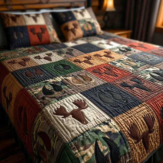 Backwoods Track 3-Piece Quilted Bedding Set - Single (59" x 70")