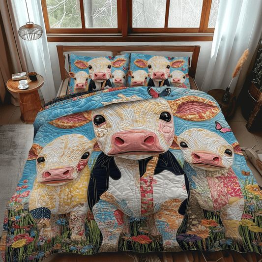 Barnyard Babies 3-Piece Quilted Bedding Set - Single (59" x 70")