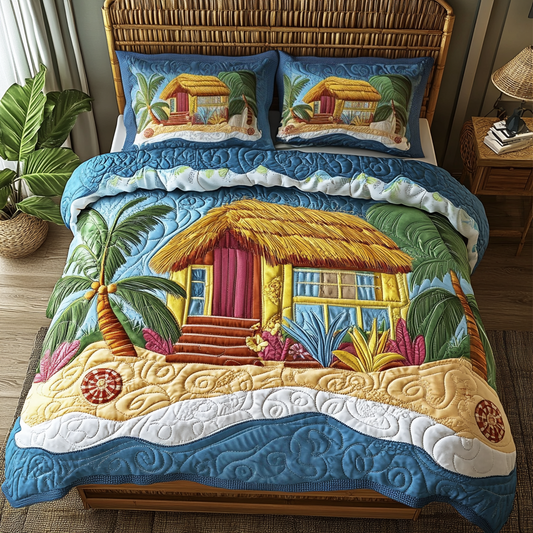 Beachfront Bliss 3-Piece Quilted Bedding Set - Single (59" x 70")