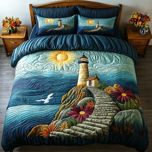 Beacon of Hope 3-Piece Quilted Bedding Set - Single (59" x 70")
